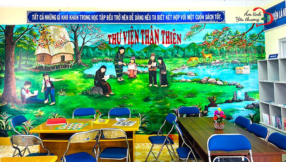 CLB THIỆN NGUYỆN ẤM TÌNH YÊU THƯƠNG TÀI TRỢ NÂNG CẤP THƯ VIỆN THỨ 12